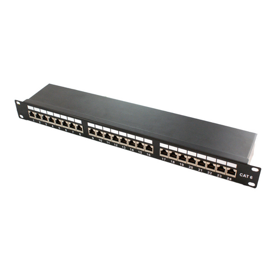 PANNEAU DE BRASSAGE 24 PORT RACK 19' CAT6