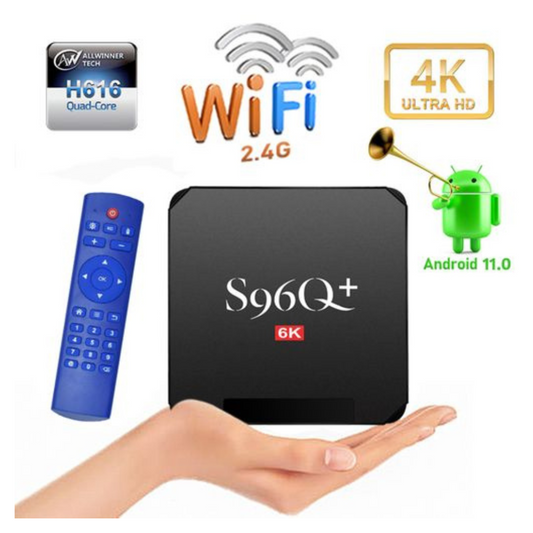 TV BOX 4GB RAM 64GB ROM 2.4G WIFI HDMI AV RJ45 USB2