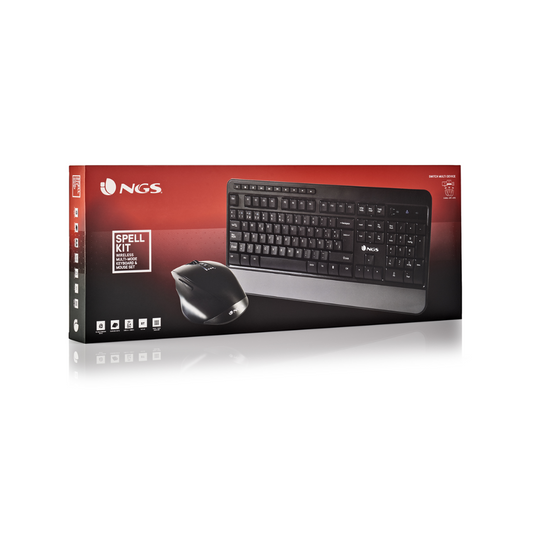 ENSEMBLE CLAVIER SOURIS NGS WIRELESS KEYBOARD+MOUSE SET