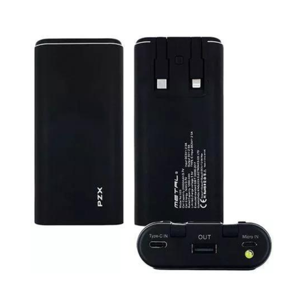 Pzx Powerbank 20 000 mAh V20 USB Micro Type-c lightning - Noir