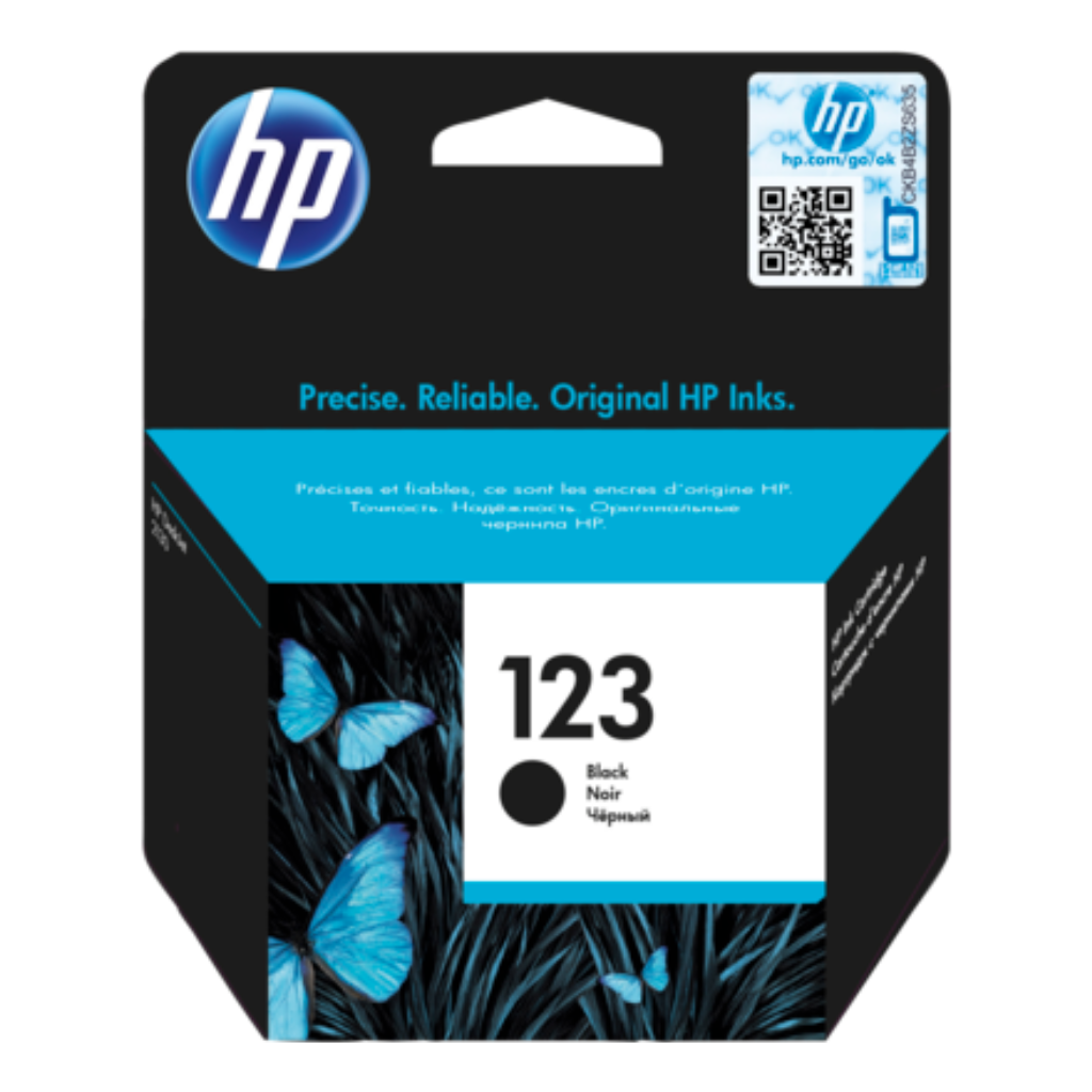 CARTOUCHE HP 123 NOIR ORIGINALE F6V17AE