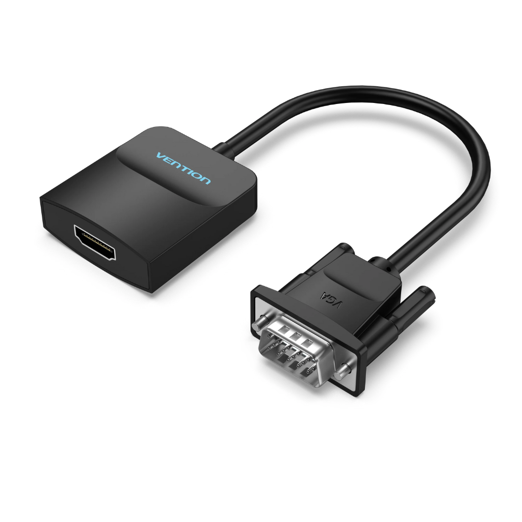 CONVERTISSEUR HDMI MALE TO VGA FEMELLE  MICRO USB PORT AUDIO 0.15M VENTION